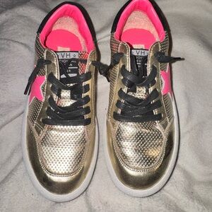 Vintage Havana gold & pink sneakers